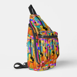 Bandolera Guitarra Geométrica Moderna Contemporánea