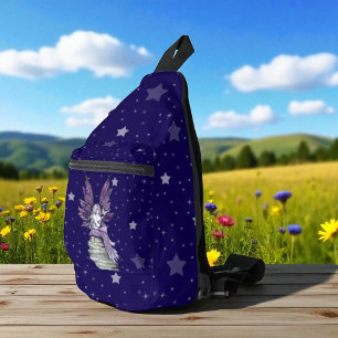 Bandolera Hada púrpura y mariposa