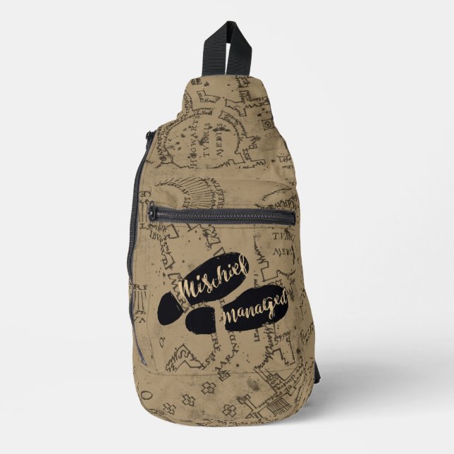 Bandolera Harry Potter | Huellas de Mapa de TRAVESURAS COMPL (Anverso)