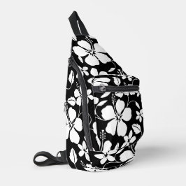 BANDOLERA HULA HAWAIANA (HIBISCO) EN NEGRO