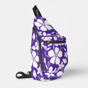BANDOLERA HULA HAWAIANA (HIBISCO) EN PURPURA