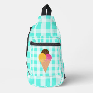 Bandolera Ilustración Colorida de Helado