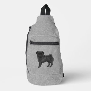 Bandolera Ilustración de perro de dibujos animados canino Pu