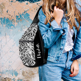 Bandolera Impresión de cebra de moda