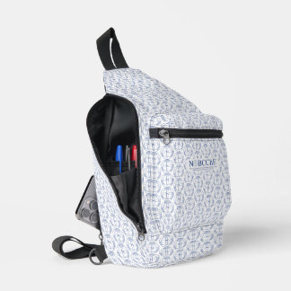 Bandolera Impresión de sello azul NOBCChE