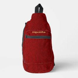 Bandolera Impresión de terciopelo Royal Carnine personalizad