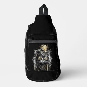 Bandolera Impresionante gato steampunk 