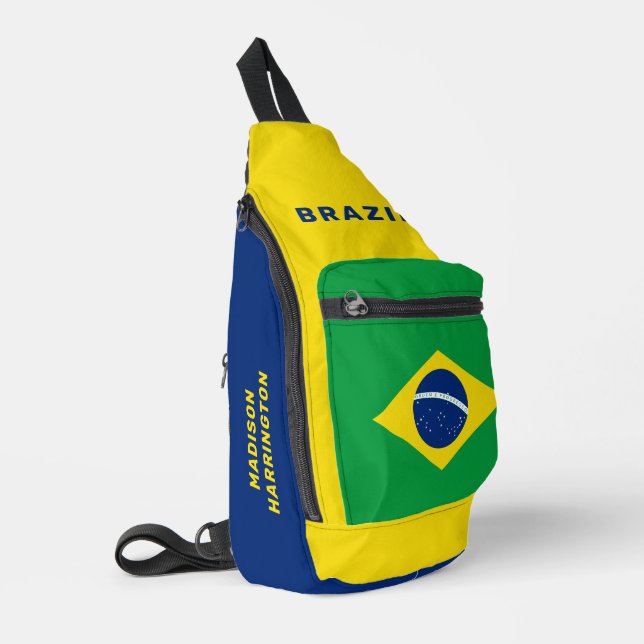 Bandolera Indicador de nombre personalizado de Brasil (Esquina izquierda)