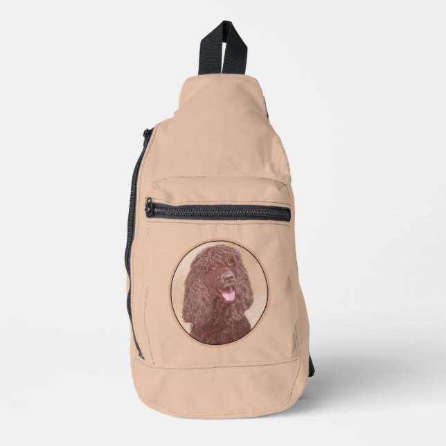 Bandolera Irlandés Water Spaniel IWS Pintando arte original  (Anverso)