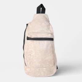 Bandolera Ivory and rosegold accents florals AI art 