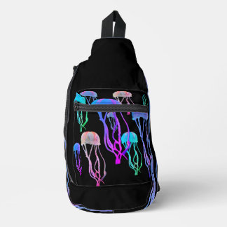 Bandolera Jellyfish Swarm Black Sling Bag