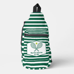 Bandolera Jugador de Tenis con Rayas Verdes Personalizado