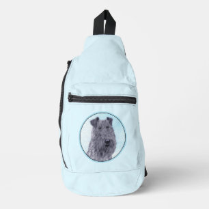 Bandolera Kerry Blue Terrier Pintura Cute Original Perro Art