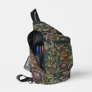 Bandolera Kit Dopp floral vintage cómodo de la abuela