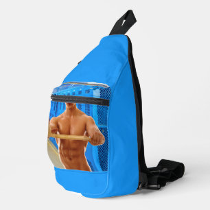 Bandolera La camisa sin mangas de SlipperyJoe hombre musculo