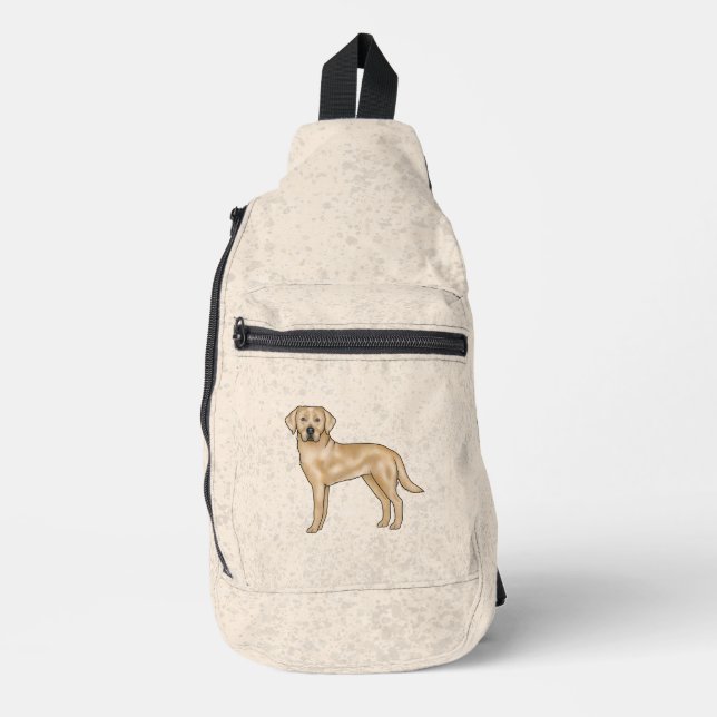 Bandolera Labrador Retriever Amarillo Perro de Lab Cómico Di (Anverso)