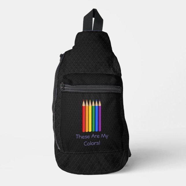 Bandolera Lápices del orgullo del arcoíris (Anverso)