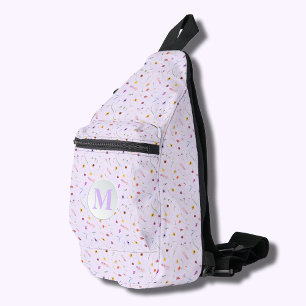 Bandolera Lavanda Delicada De Flores Silvestres Elegante