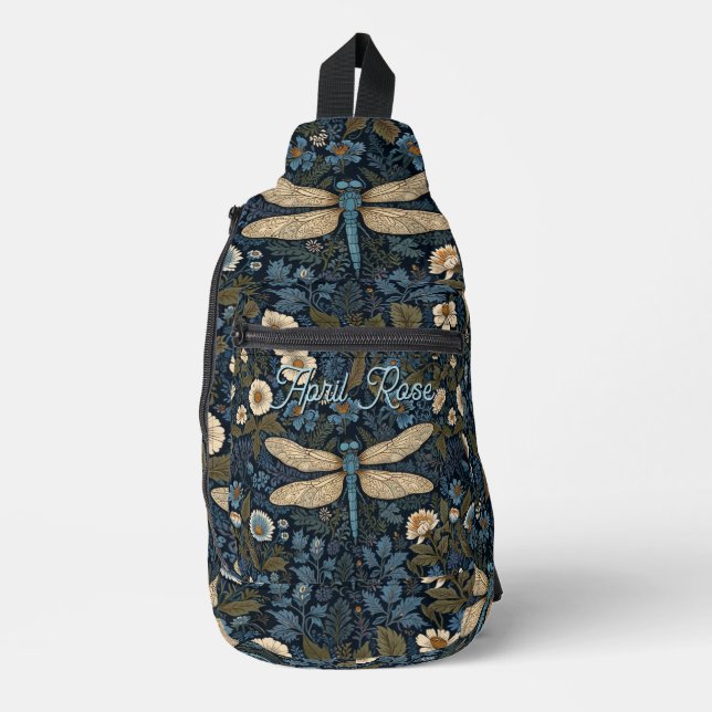 Bandolera Libélula azul vintage (Anverso)