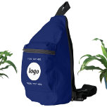 Bandolera Logotipo Texto comercial Promoción de marca naval<br><div class="desc">Agregue su propio logotipo y texto personalizado a este diseño. Eliminar texto superior o inferior si lo prefiere. Añade un nombre, eslogan de la empresa, número de teléfono o dirección del sitio web. Minimalista y profesional. Ideal para un producto promocional para sus empleados, personal, clientes y clientes. Ideal para ferias,...</div>