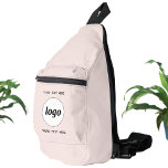 Bandolera Logotipo Texto comercial Promoción de marca Rubor<br><div class="desc">Agregue su propio logotipo y texto personalizado a este diseño. Eliminar texto superior o inferior si lo prefiere. Añade un nombre, eslogan de la empresa, número de teléfono o dirección del sitio web. Minimalista y profesional. Ideal para un producto promocional para sus empleados, personal, clientes y clientes. Ideal para ferias,...</div>