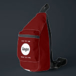 Bandolera Logotipo Textos Comerciales Promoción de marca en<br><div class="desc">Agregue su propio logotipo y texto personalizado a este diseño. Eliminar texto superior o inferior si lo prefiere. Minimalista y profesional. Ideal para un producto promocional para sus empleados,  personal,  clientes y clientes. Ideal para ferias,  viajes,  eventos corporativos o deportivos y regalos. Para ver otras versiones,  vea la colección.</div>