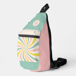 Bandolera "Lollypop Vibes", remolino pastel retro