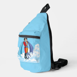Bandolera Los dos superhéroes de Slipperyjoe besándose f