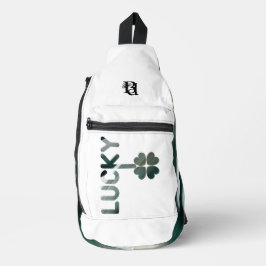 Bandolera LUCKY Sling Bag Trend Resumen Verde Blanco Negro