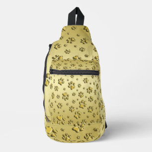 Bandolera Luminosas Rutas de Oro sobre fondo dorado Patrón d