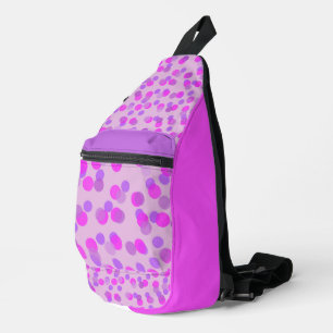 Bandolera lunares rosa y morado