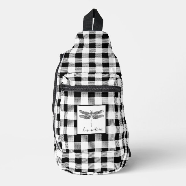 Bandolera Magnífica flauta de gingham (Anverso)