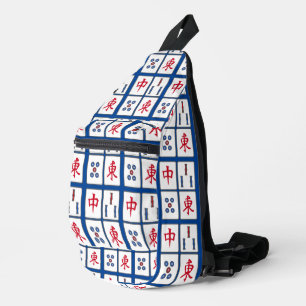 Bandolera Mahjong Tiles Design Sling Bag