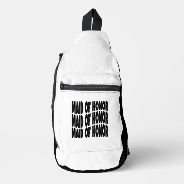 Bandolera Maid of Honor Compact Black White (Anverso)
