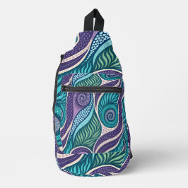 Bandolera Mandalá de concha de océano y algas marinas
