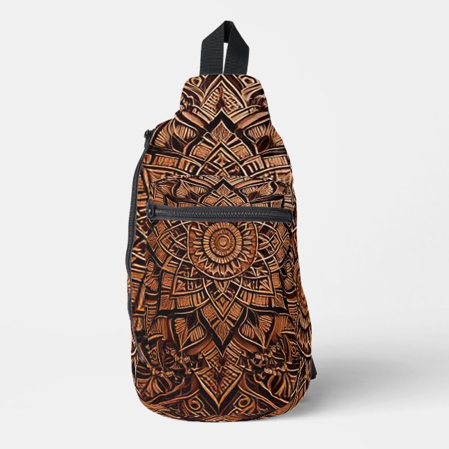 Bandolera Mandala Marrón (Anverso)