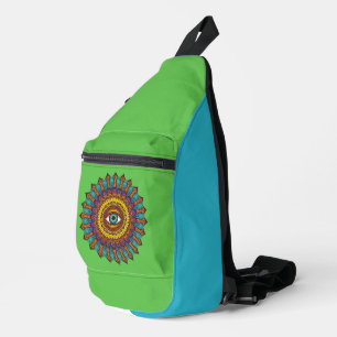 Bandolera Mandala Tercer Ojo Gráfico Festival Verde Azul 90s