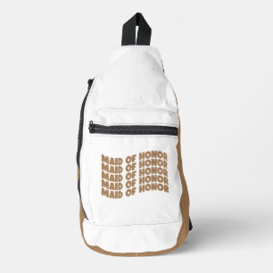Bandolera Mano de honor compacta marrón claro blanco