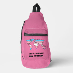 Bandolera Mapa del Orgullo Transgénero del Mundo