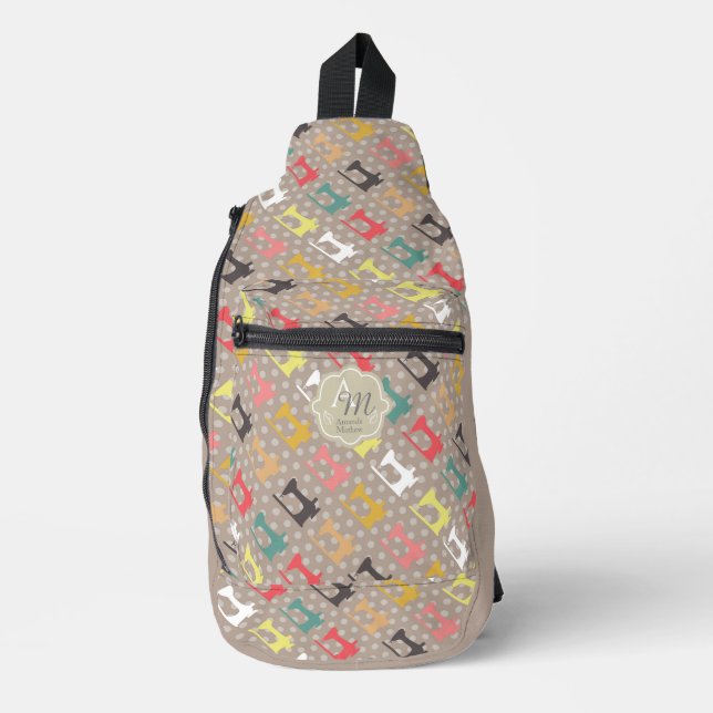 Bandolera Máquina de mascar amor Monograma Brown (Anverso)