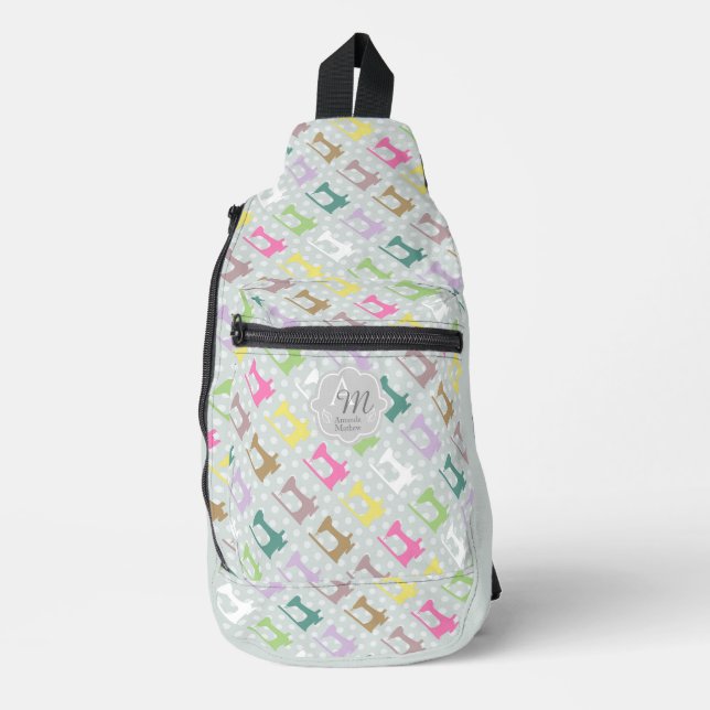 Bandolera Máquina de mascar amor Monograma Gris (Anverso)