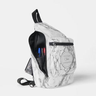 Bandolera Marble Purpurina elegante Branding