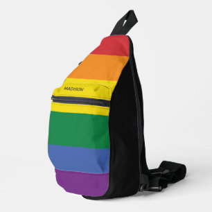 Bandolera Marca de arco iris de nombre personalizado