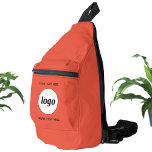 Bandolera Marca promocional de marca comercial de texto con<br><div class="desc">Agregue su propio logotipo y texto personalizado a este diseño. Eliminar texto superior o inferior si lo prefiere. Minimalista y profesional. Ideal para un producto promocional para sus empleados,  personal,  clientes y clientes. Ideal para ferias,  viajes,  eventos corporativos o deportivos y regalos. Para ver otras versiones,  vea la colección.</div>