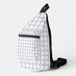 Bandolera Marcos de patrones de gradiente simétricos blancos