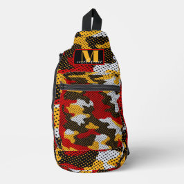 Bandolera Maryland Red & Black Turtle Camo Printed