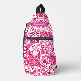 Bandolera Mayólica de verano rojo Mediterráneo siciliano