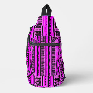 Bandolera MAZIPOODLES Patrón de punto de cinta rayada 001 B