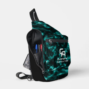 Bandolera Misty Smoke Monogram Aqua