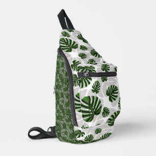 Bandolera Modern Boho Botanical Leaves Pattern
